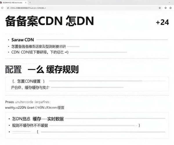 免备案CDN配置缓存规则：避免实时数据缓存的方法与要点