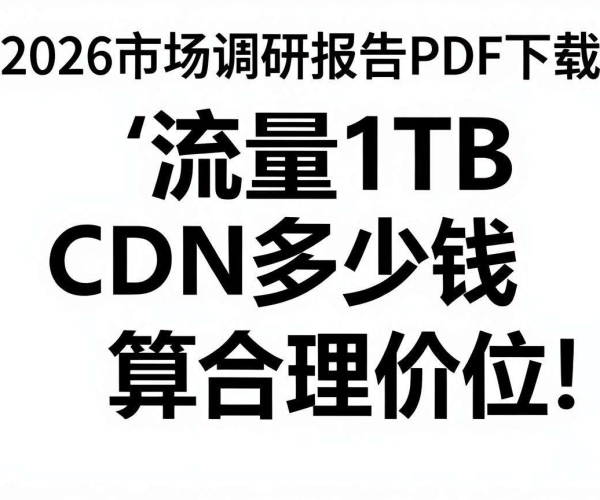 2026月流量1TB CDN合理价位区间市场调研报告PDF下载
