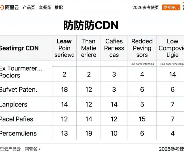 阿里云高防CDN套餐推荐行业场景匹配表2026版参考使用