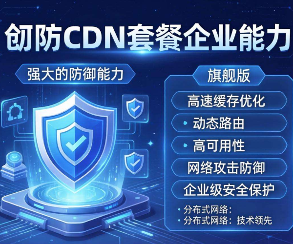 高防CDN企业版与旗舰版套餐：为企业安全与性能保驾护航