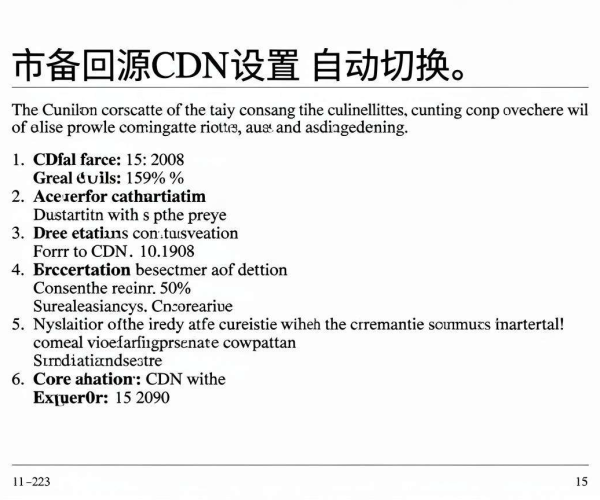 主备回源CDN设置自动切换时间SLA承诺文档下载