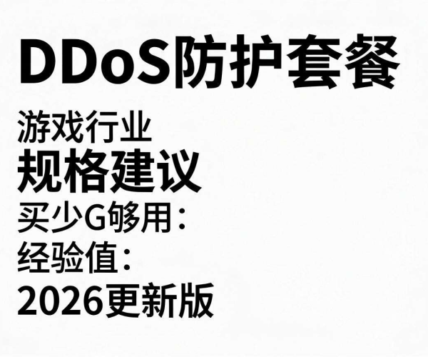 2026更新版：游戏行业DDoS防护套餐买多少G够用经验建议