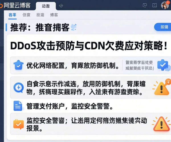 阿里云博客：DDoS攻击下CDN欠费预防措施清单