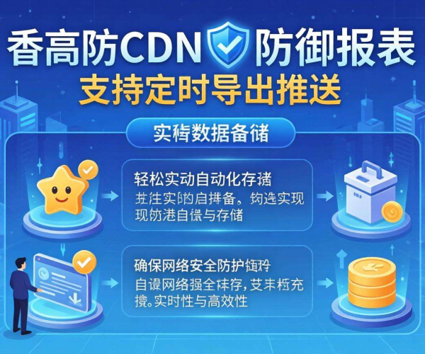 香港高防CDN防御报表：是否支持定时导出推送？