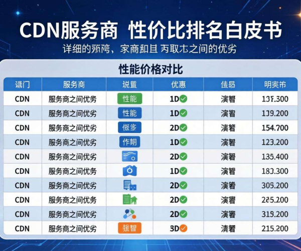 CDN服务商性价比高排名白皮书：揭秘行业优质之选