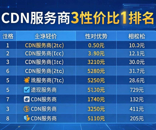 CDN服务商性价比大比拼 这些高性价比之选不容错过