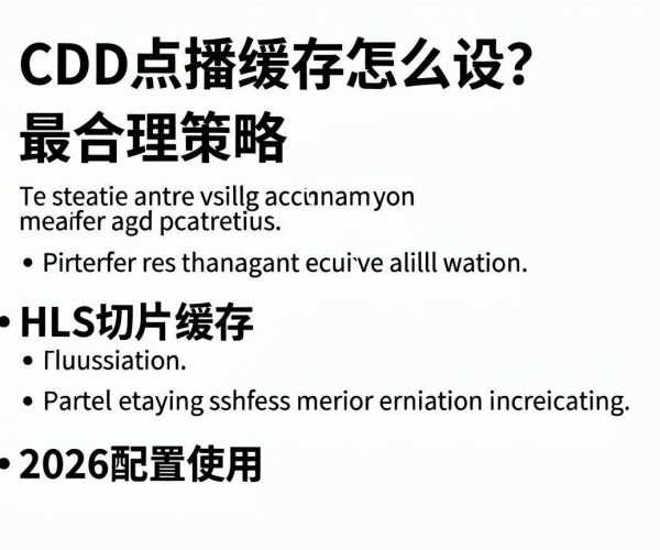 CDN点播缓存最合理策略:HLS切片缓存2026配置使用方法