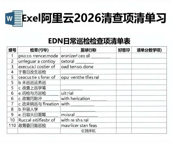 阿里云2026年CDN日常巡检检查项清单表格Excel学习要点