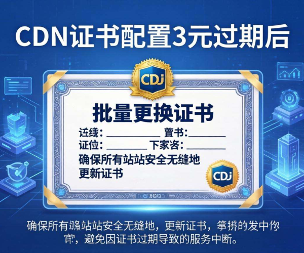 CDN证书配置过期？教你批量更换证书的实用方法