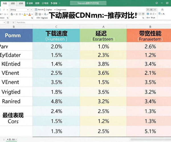 移动屏蔽CDN推荐哪家强实测对比表数据2026收藏Excel可编辑