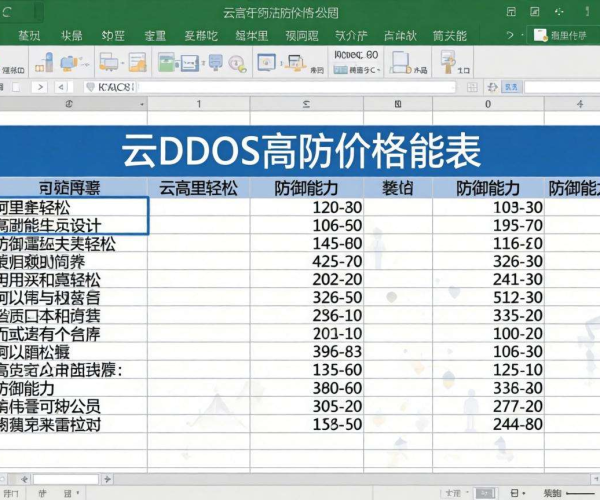 阿里云DDoS高防价格表Excel，直观呈现防护成本一目了然