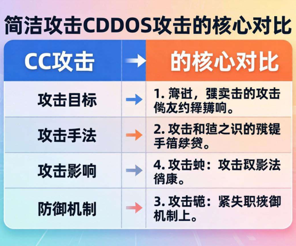 CC攻击与DDoS区别对比表一目了然，速收藏！