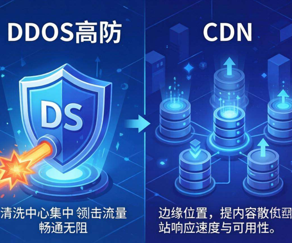 DDoS高防与CDN区别大揭秘 一图保存清晰对比