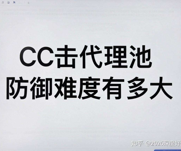 2026知乎专栏深度好文：CC攻击代理池防御难度究竟有多大技术解析