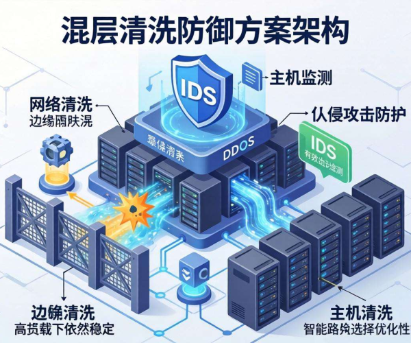 DDoS攻击防御方案架构：混合清洗策略解析与应用