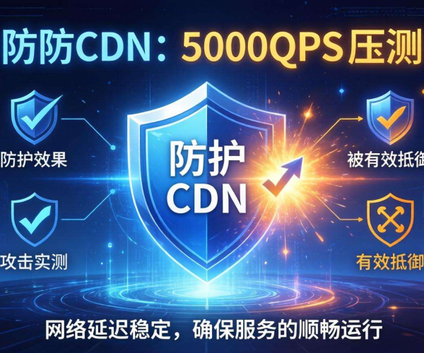 高防CDN防CC效果实测：成功抵御5000QPS压测