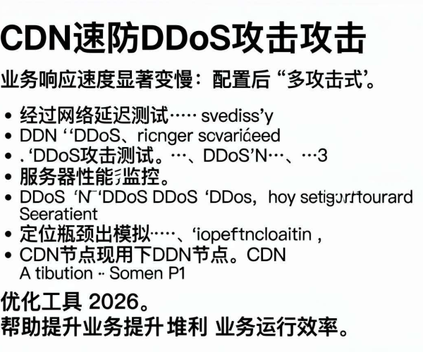 CDN加速防DDoS攻击配置后业务变慢排查定位工具推荐2026