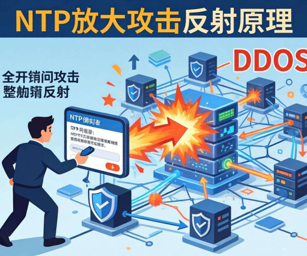 NTP放大攻击反射原理图：深入解析攻击机制与原理呈现