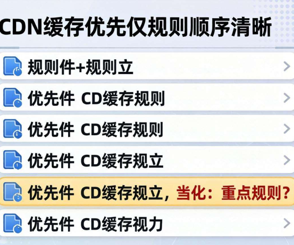 CDN缓存优先级规则顺序解析：从原理到实际应用策略