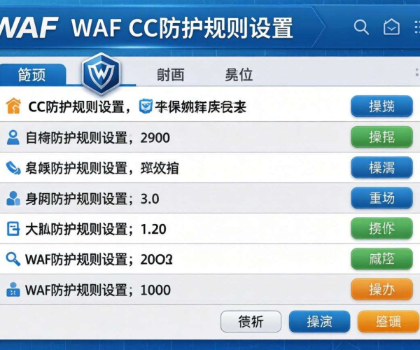 WAF CC防护规则设置界面操作全解析：步骤、要点与技巧