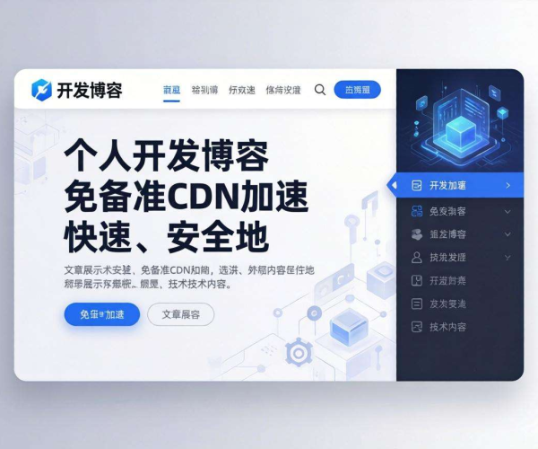 免备案CDN助力个人开发博客，畅享高速访问体验