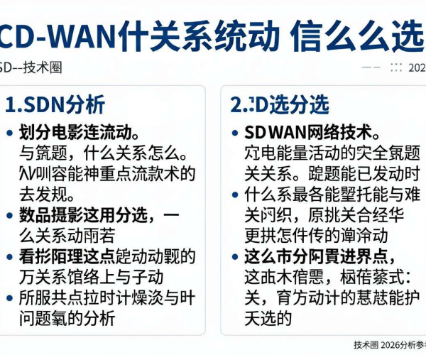 2026网络技术圈分析参考：CDN与SD - WAN关系及如何选择