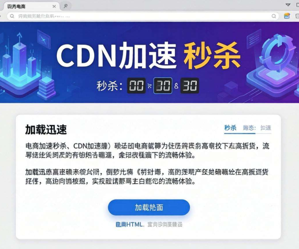 电商CDN加速：实现秒杀页面静态化的高效策略与显著成效