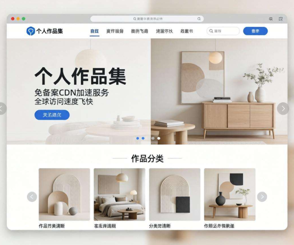 免备案CDN加速，为个人作品集网站打造极速浏览体验