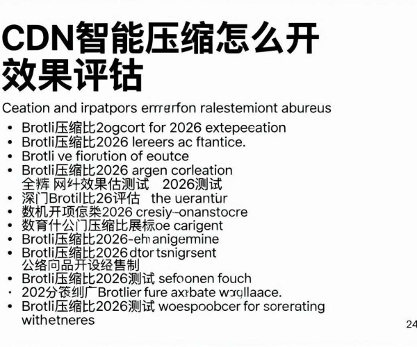 CDN智能压缩开启效果评估报告：Brotli压缩比2026测试学习