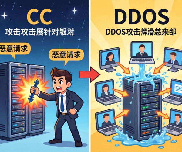 CC攻击与DDoS区别大揭秘：一图清晰呈现两者差异