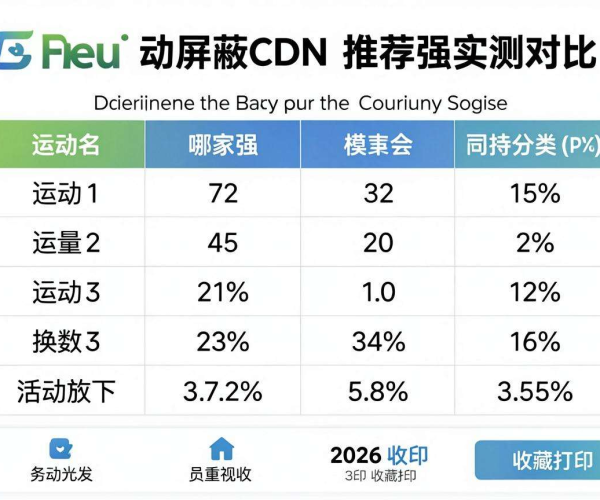 2026移动屏蔽CDN推荐哪家强？实测对比表数据可收藏打印