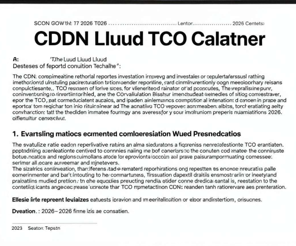 腾讯云TCO计算器2026：CDN投资回报率评估方法文档学习与应用