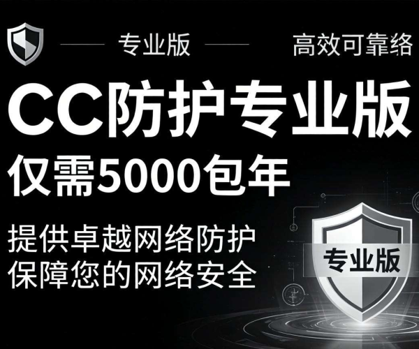 CC防护专业版包年来袭，仅需5000元为您网络安全保驾护航