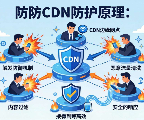 高防CDN防护原理全解析：一张流程图让你秒懂防护奥秘