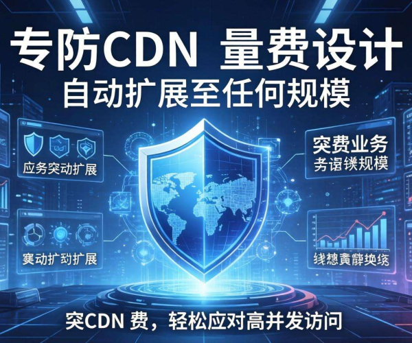 高防CDN按量计费，为突发业务提供灵活、经济的防护方案