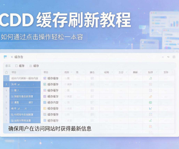 CDN缓存刷新实用教程 全场景刷新操作步骤详解