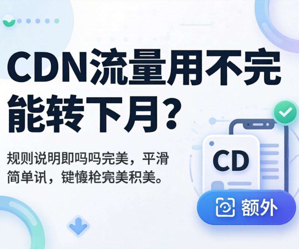 CDN流量用不完能否转下月？详细规则说明来了
