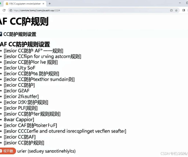 WAF CC防护规则设置截图教程分步走 2026 CSDN专栏图文并茂