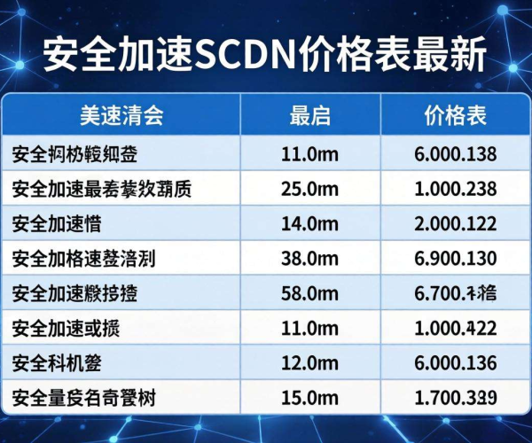 安全加速SCDN价格表新鲜出炉，最新内容不容错过