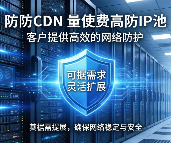 高防CDN按量计费，高防IP池助力企业抵御网络攻击