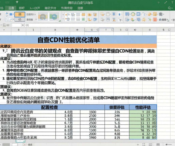 CDN性能优化清单自查表Excel解读：腾讯云白皮书深度剖析