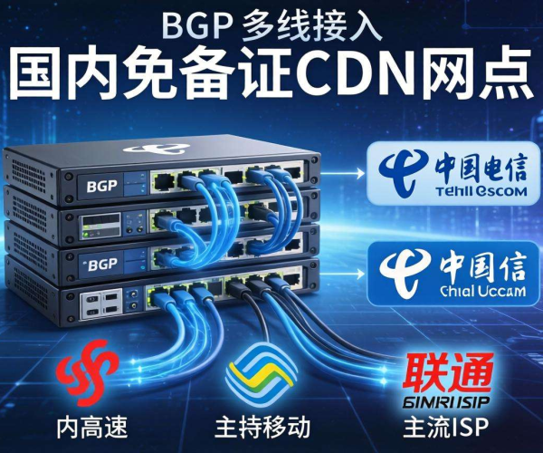 国内免备案CDN节点：BGP多线接入功能到底支不支持？