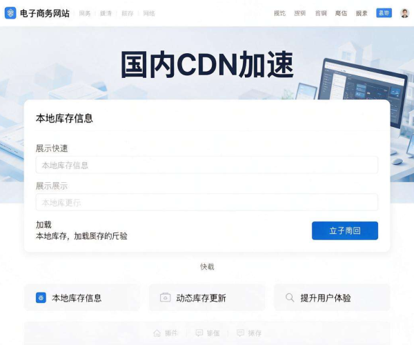 国内CDN加速助力电商页面访问加载体验优化升级