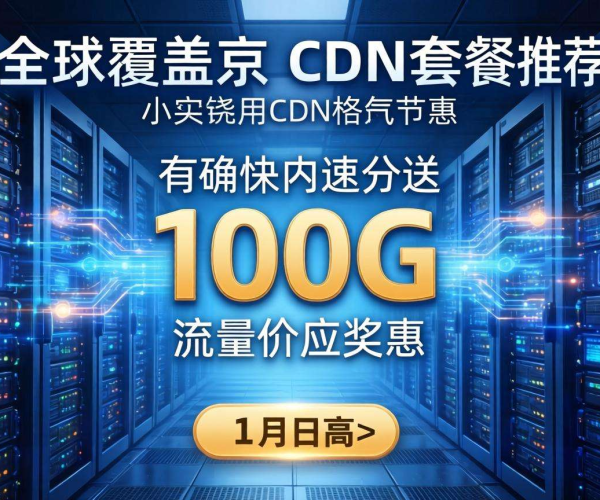 月流量100G适用CDN套餐推荐，满足你的高速稳定需求