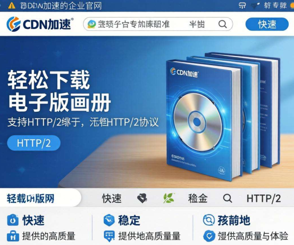 企业官网CDN加速，电子画册PDF下载快，支持HTTP/2！