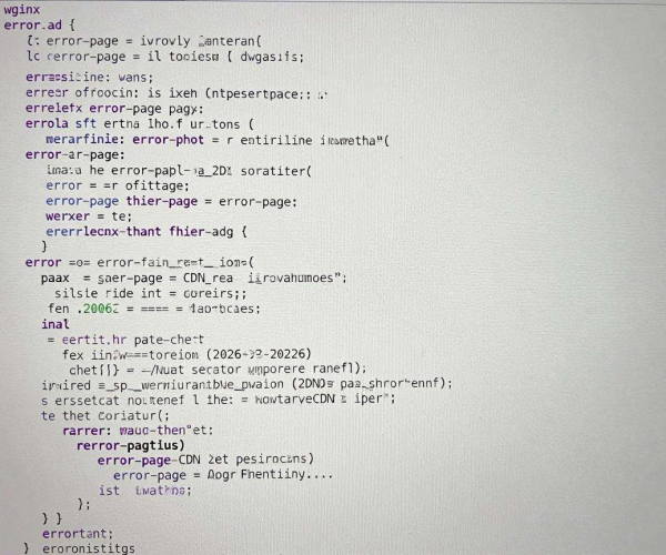 CDN自定义错误页面配置代码示例：Nginx error_page 2026配置使用