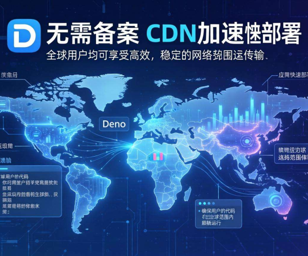 无需备案CDN助力Deno部署，加速体验一步到位