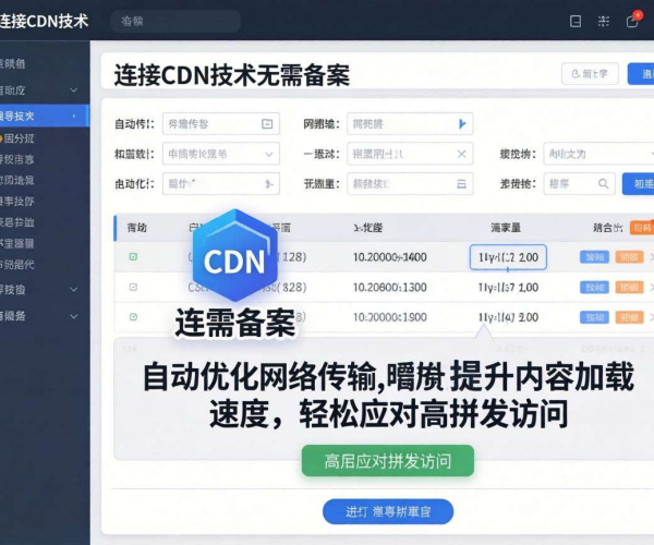 免备案CDN的预连接技术配置方法