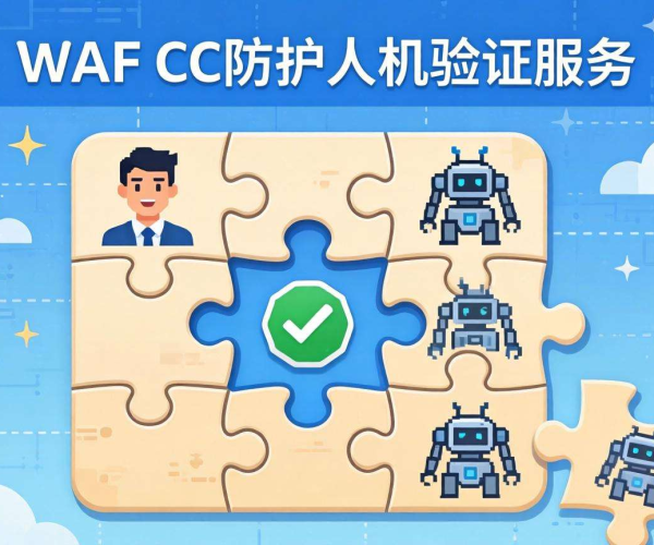 WAF CC防护人机验证服务：为网站安全抵御恶意流量多重护航