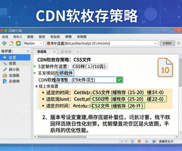 CDN缓存策略：CSS文件缓存时长设定与版本号变更的最佳方案